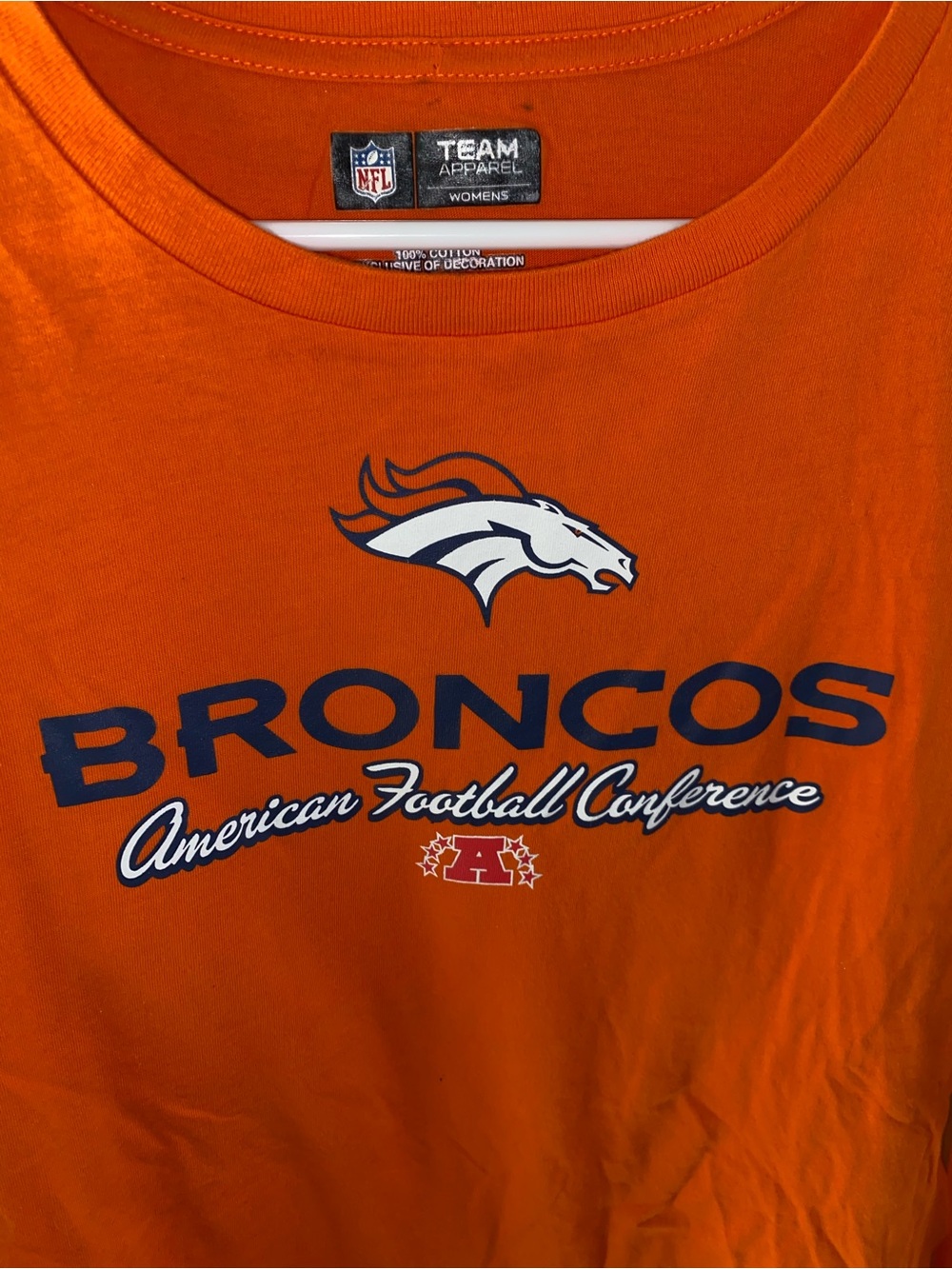 NFL Denver Broncos Woman’s Orange Longsleeve T-Shirt | Size Medium - Picture 5 of 6